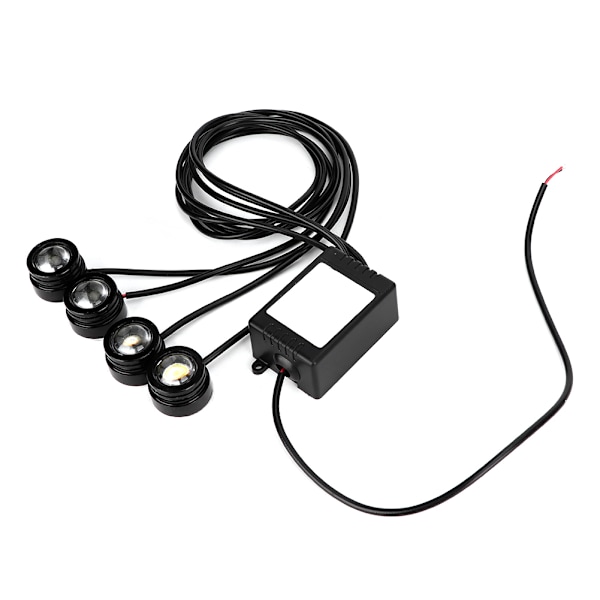 12V 6W 4-i-1 LED Eagle Eye Nødstrobelampe Trådløs DRL Fjernbetjening Dagkørelys 16 Blinktilstande