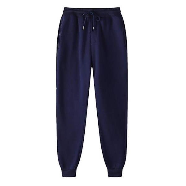 Mænds Hip-hop Style Polstrede Sweatpants i Blå XXXL