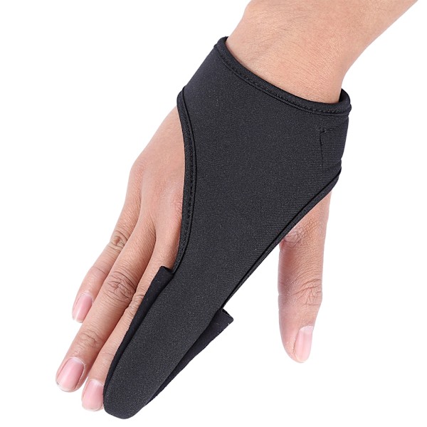 Sort Behagelig Enkel Pegefinger Handske Unisex Elastisk Bånd Handske til Udendørsfiskeri