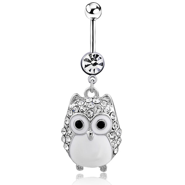Kvinnor Uggla Belly Navel Button Q00939 Rostfritt stål Legering Body Smycken