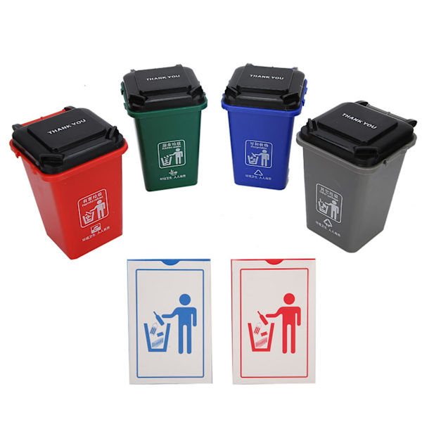 Simulering soptunna Leksak DIY soptunna Modell sopsortering Leksak Lärande Utbildning Leksaker