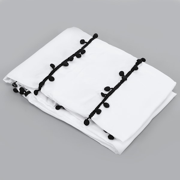 Elegant dusjforheng i svart og hvit polyester til baderom Vanntett muggsikker badgardin 180x200cm