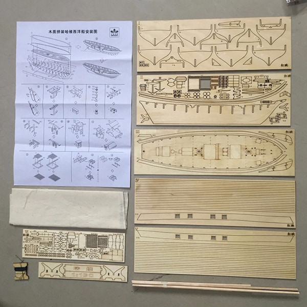 Puinen Purjevene Rakennussarja Koti DIY Malli Koriste Vene Lahja Leikki Lapsille