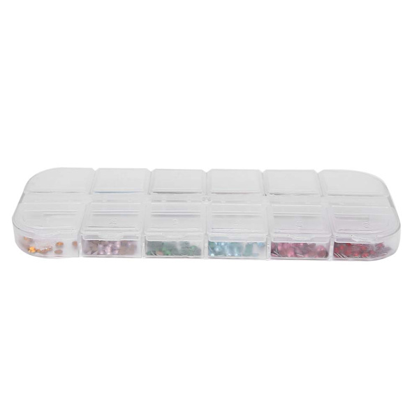 Nagelkonst Rhinestone Nageldekorationer 12 färger Manikyrdekorer Nagelkristaller för nagelsalong