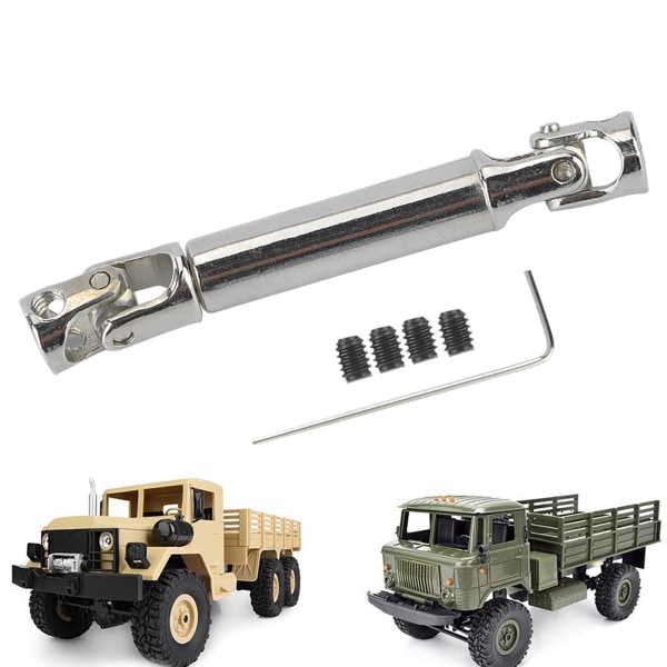 RC Crawler Car Metal Transmission Drivaxel Passar för WPL 1/16 Mini Military Truck (Silver)