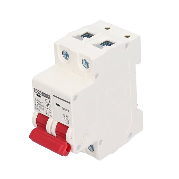 Afbryder 2P Lavspænding 6000A Brydeevne DIN-skinne Montering 16A DC 1000V
