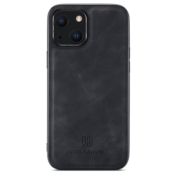 DG.MING M2-serien mobilcover til Kompatibel med iPhone 15 Plus med stativ – sort[LD]