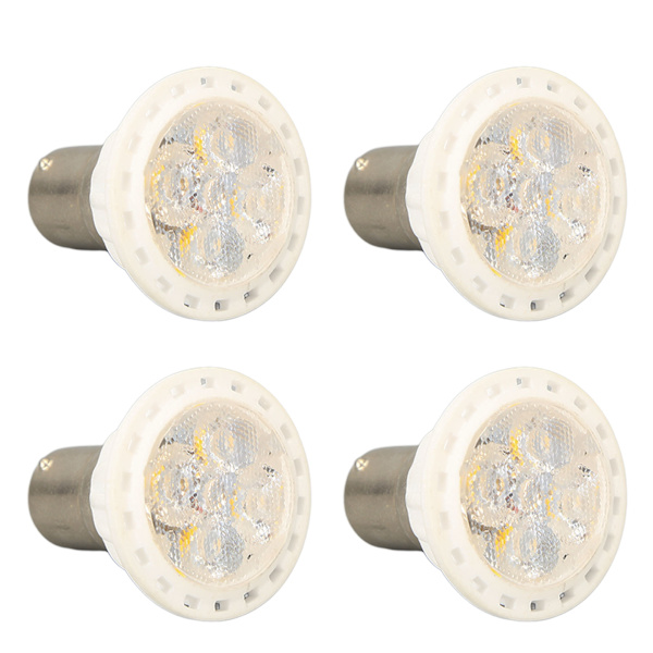 4ST LED-hisslampa BA15S AC DC 12V 360LM Säker energisparande halogenersättningslampa vitt ljus