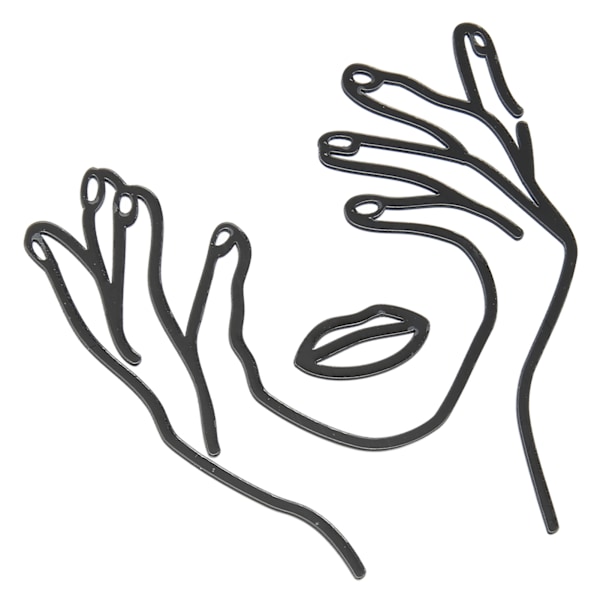10 Set Ansiktskakdekorationer för Dam Abstrakt Minimalistisk DIY Ansiktslinjer Kaktoppar för Födelsedagstårta Bröllopsfest