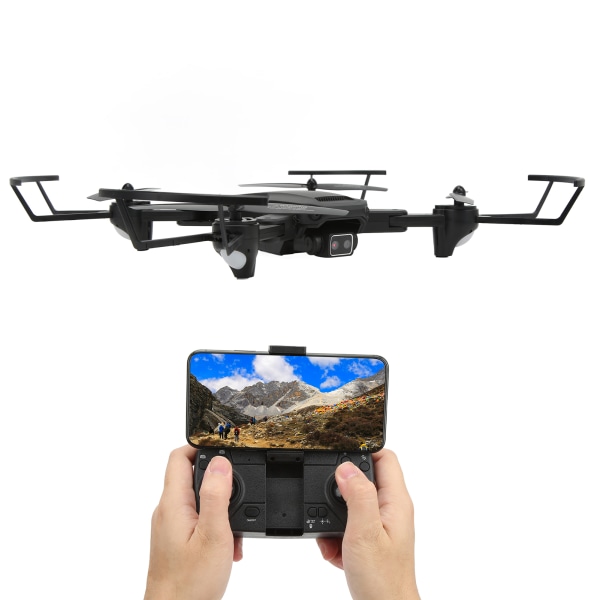 Ubemandet luftfartøj Drone Fjernbetjening Quadcopter Intelligent Hindring Undgåelse 3 Sider Fast Højde Med Fire 4K Kameraer Dobbelt Batteri