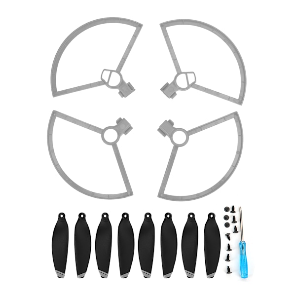 4 st Propeller Skydd 2 Par 4726F Svarta Propellrar Passar för MAVIC MINI Drone (Silverkant)