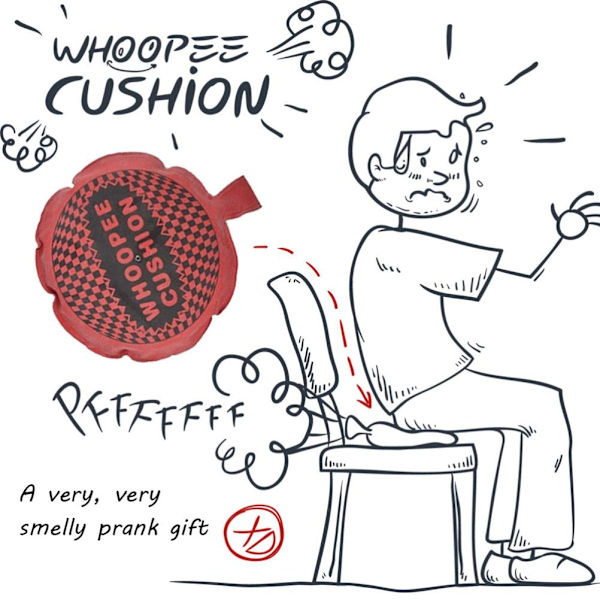 4 st självuppblåsande knepig kudde Joke Ragging Toy Fart Pad Svampkudde för festtricks