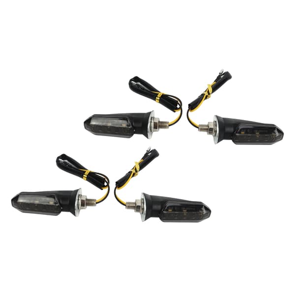 4pcs Motorcycle LED Turn Signals Mini Front Rear Indicator Waterproof Universal for Beach Scooter 12V