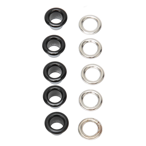 500 Sæt Grommet Kit 6mm Rund Kobber Udsøgt Let at Bruge Multi Anvendelse Øje Kit til Reparation Dekoration DIY Blank Sort