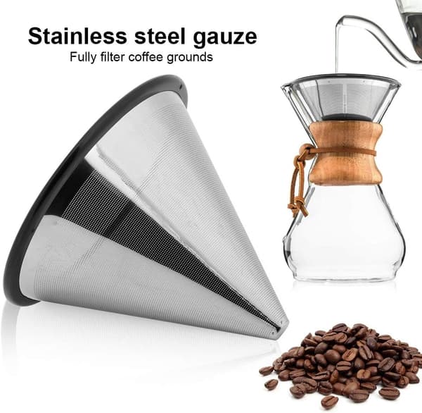 Kaffefilter, YJ-99A3 Kaffefilter i rustfrit stål, te- og kaffedrypfilter, kaffenetfilter