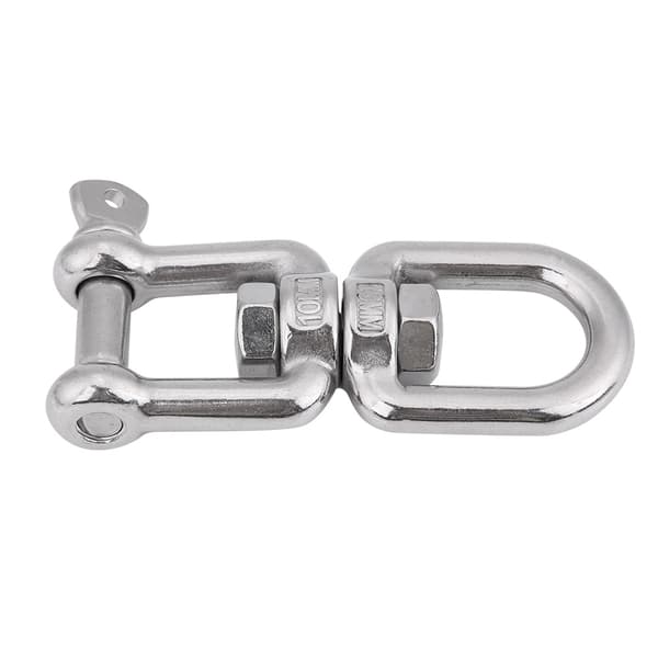 Kraftig 304 rustfritt stål svivelring snap rullesjakkel (10mm)