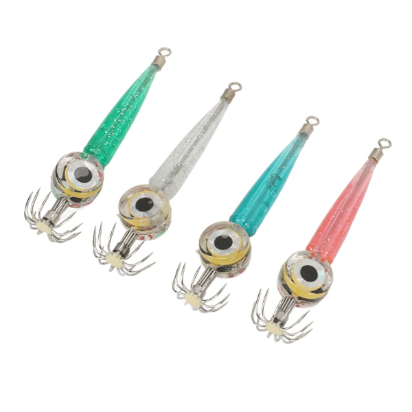 4 stk LED Fiske Lures Lys Gløder i Mørket Under Vann Fiske Lures Lys undervannslampe med krok