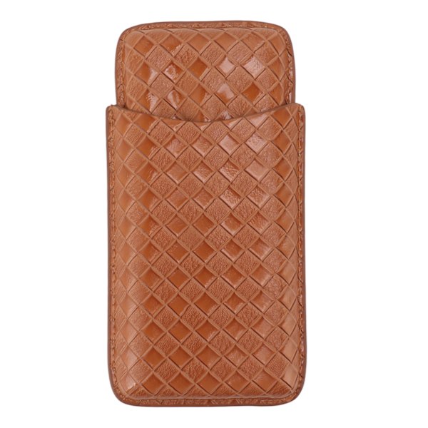 3 Sticks Bärbart Cigarrfodral Läder Cigarr Humidors Resefuktighetskräm Cigarrfodral för män Presenter Aurantium