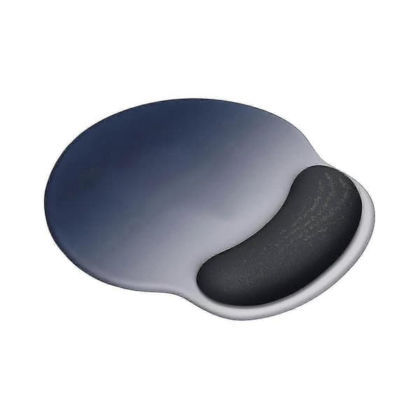 Ergonomisk musemåtte med håndledsstøtte med skridsikker base for nem skrivning, smertelindring, musemåtte til BlueBlack