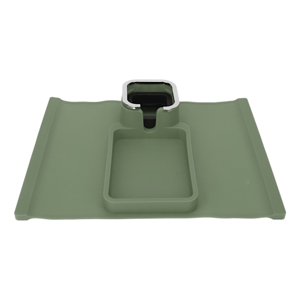 Soffa mugghållare fack Ergonomisk multifunktion silikon soffa arm mugghållare med halkfri bas soffa armstöd bricka för kontor grön