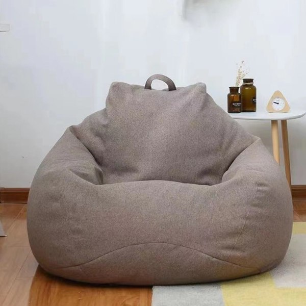 YIDOMDE Sitzsack sohvasäkki, Puffstühle ohne Füllmaterial, Leinenstoff light gray