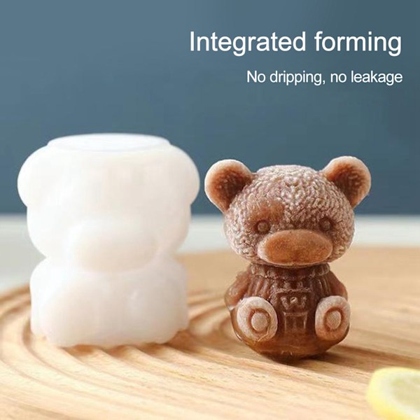 Björn Ice Cube Mold Hem Ice Silikon Ice Galler Söt Kaffe Ice Skulptur Form