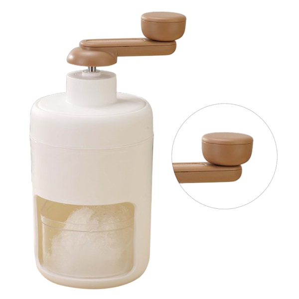 Handvev Ice Crusher Multipurpose Food Grade Mini Snow Cone Machine för hemmabruk Vit
