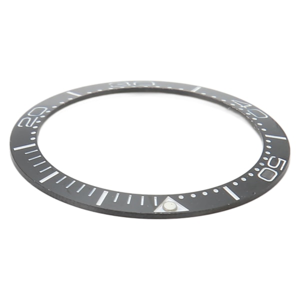 Professionell klockramsinsats 38 mm keramisk klockramsring Reparationstillbehör för urmakare Black Base White Digit Dot