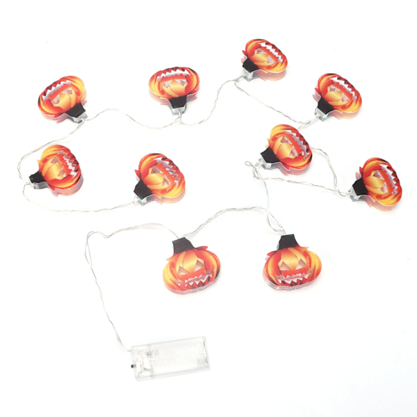 Pumpalyktor Ljusslinga 10 LED Batteridriven Halloween Dekorativa Lampor Tillbehör
