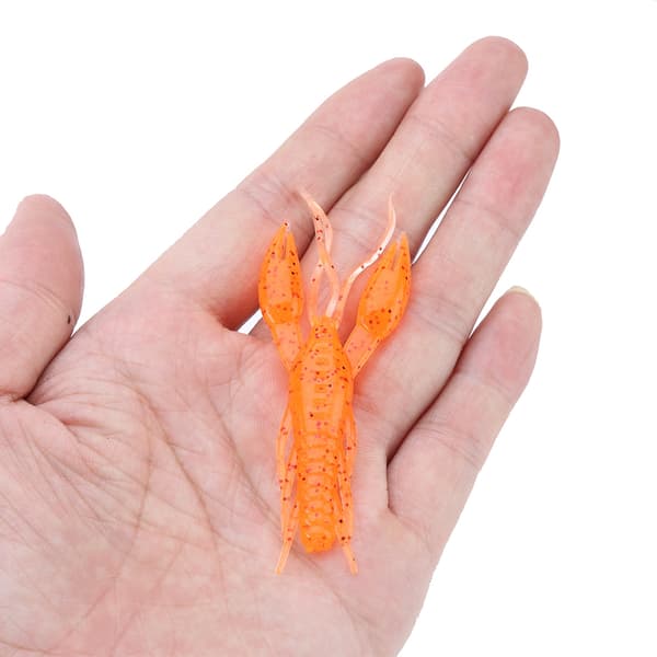 4 stk Orange kunstige krebs Silikon Bløde agn (2#)