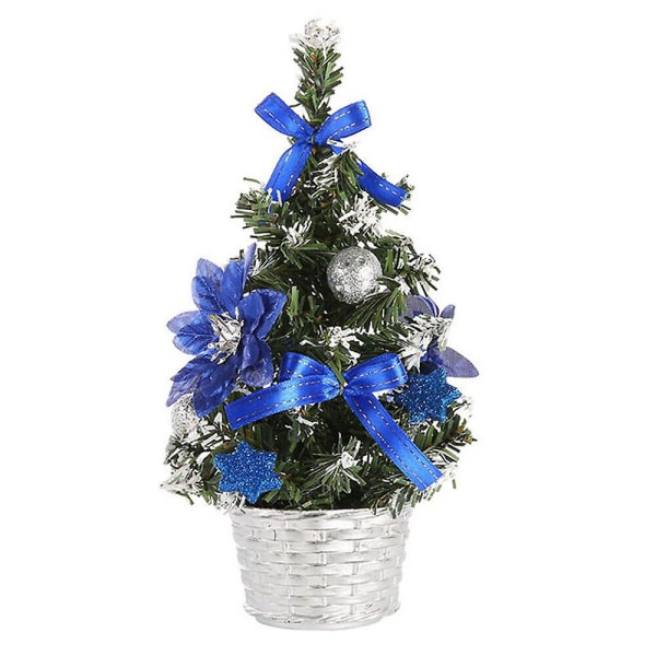 4 farver 20/30/40 cm Mini kunstigt juletræ Skrivebordsdekoration til familieværelse Azul 30cm