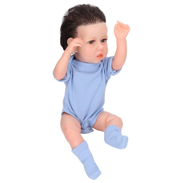 Reborn Baby Doll 12 tums mjuk silikon naturtrogen nyfödd docka för barn Present för 3 år (silikonpojkedocka)