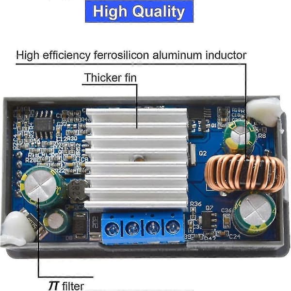 DC-DC Boost-omformer Variabel spenningsregulator CC CV 0,5-30V 4A 5V 6V 12V 24V Regulert Laboratorie