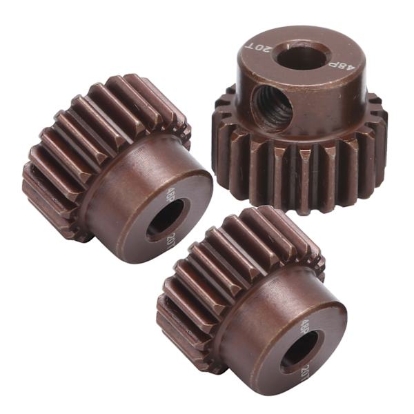 3 stk. RC 3,175 mm 48DP 20T stålpiniongearsæt til 1/10 RC bil børsteløs børstet motor