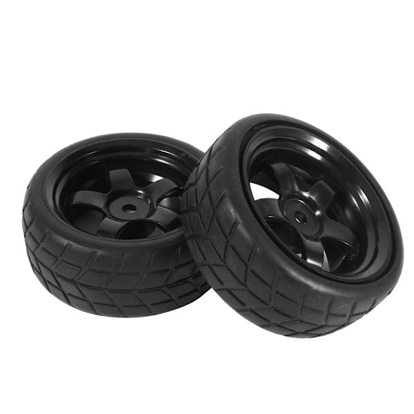 Nye 4 stk svarte gummidék & felger High Grip dekk for HPI HSP On Road RC bil