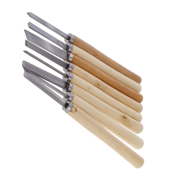 8-piece Wood Chisel Set Steel Cutter with Ergonomically Designed Handle for Woodworking