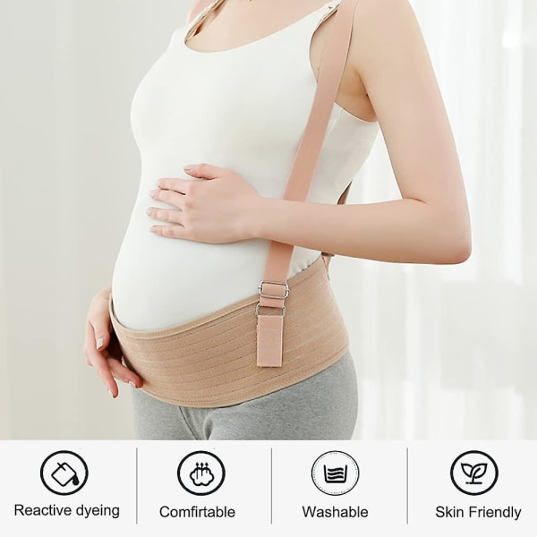 Graviditetsbelte, støttende magebånd Graviditetsstøttebelte støtte magebåndbelte støtter midje rygg og mage skin tone