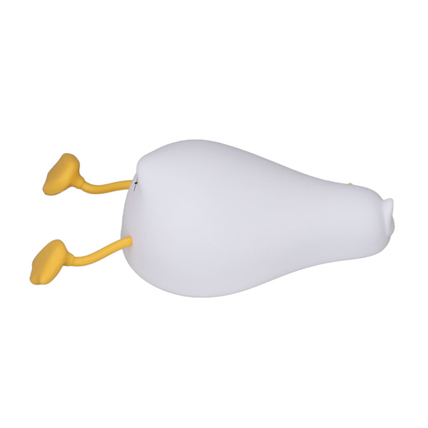 LED Night Light Cute Lying Duck Shape Soft Silicone Soft Lighting USB Rechargeable Night Lamp