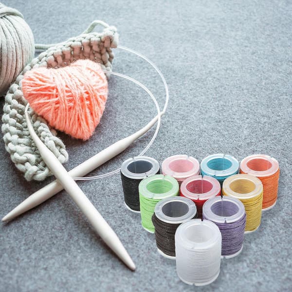 10 stk. 10 m 1 mm voksede bomuldssnore til DIY halskæder armbånd håndværk (tilfældig farve)