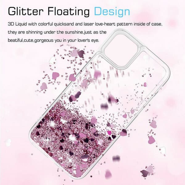 Kompatibel med iPhone 11 - Flytende Glitter 3D Bling-deksel[LD]