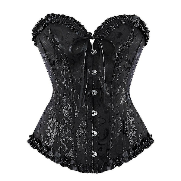 Seducerende Plus Size Kvinders Korset Kjole Sæt - Overbust Korset med Mini Skørt Tutu - Størrelse M