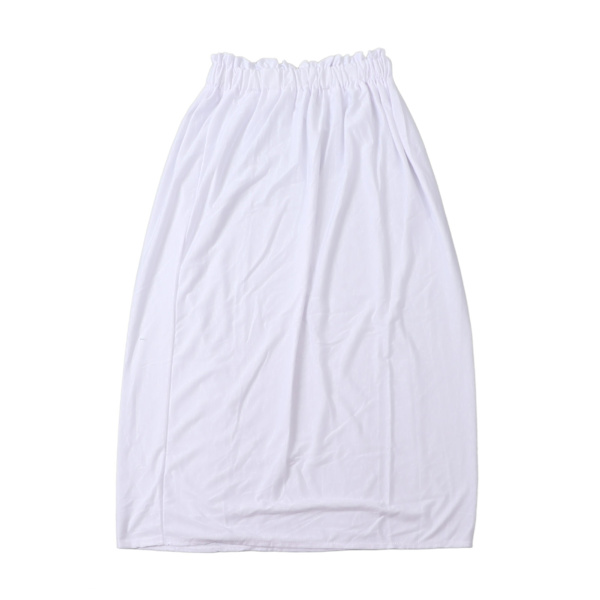 Kvinnor Badhandduksomslag bomullstutt Tube Top Badhanddukskjol Dree för resor Beach White