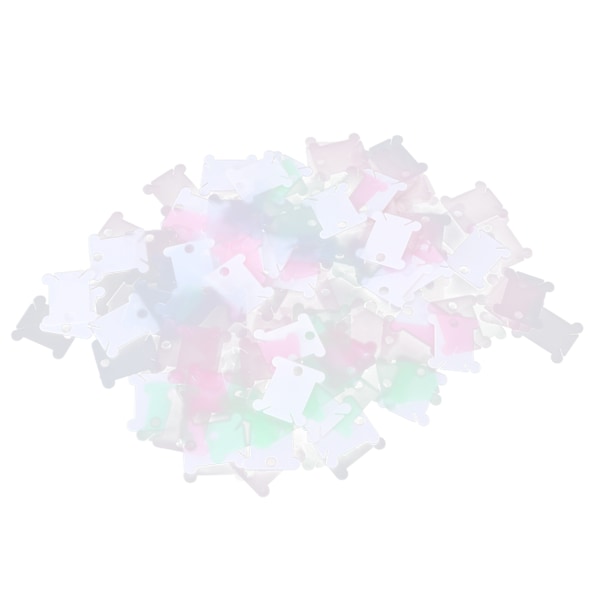 250 stk. Plastik Broderigarnspoler Sorteringsopbevaring Funktion 3 Farver Rustfri Smuk Praktisk DIY Sytrådsopbevaring