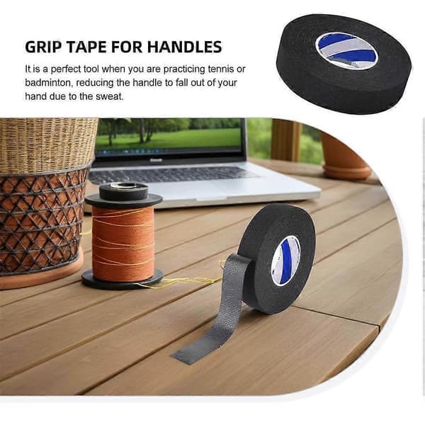 rull sklisikker rackettape Elastisk rackettape Perforert tape Kompatibel med badminton[LD]