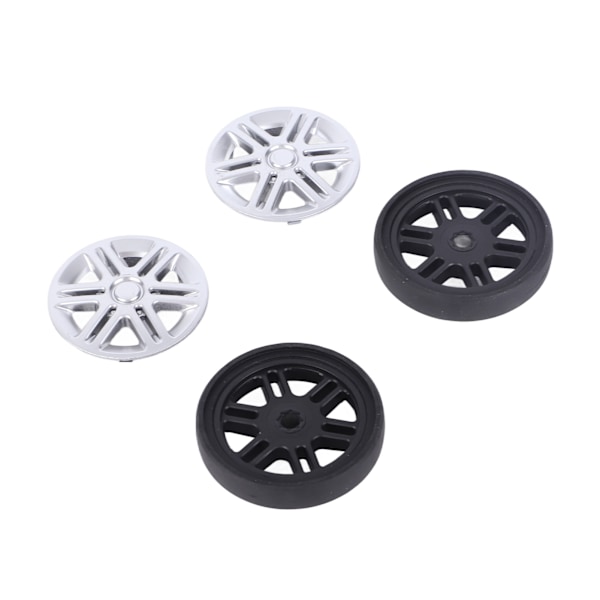 4 sæt kuffert reparationshjul med dæksler PVC hjul udskiftning bagage bagagerumsvogn