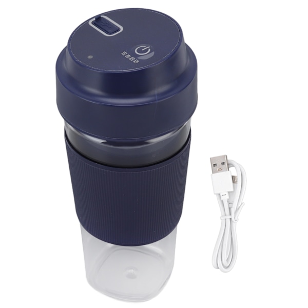 Elektrisk Juicerkopp 300ML 1200mAh Batteri USB-Lading Håndholdt Elektrisk Sikkerhetsjuicerkopp for Kontor Hjem Reise Blå