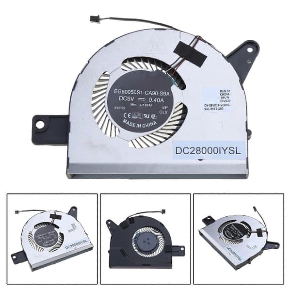 Kompatibel med Dell Latitude 5580 P60F 5590 CPU-køleventilator DC5V 0.4A 4-benet bærbar CPU-køler Radiator Computertilbehør Monivärinen
