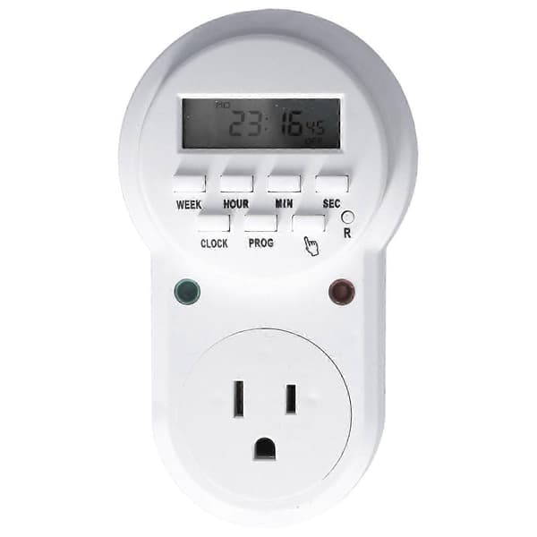 Digital programmerbar timer Kompatibel med stikkontakter, lamper og husholdningsapparater