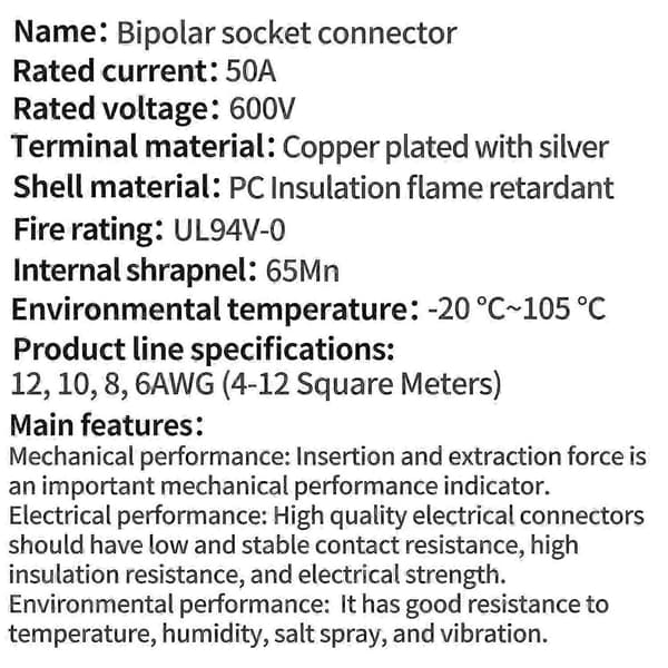 10 st snabbkoppling 50A batteriladdningskontakt bipolär koppar silverpläterad högström (blå, 10) 25-26