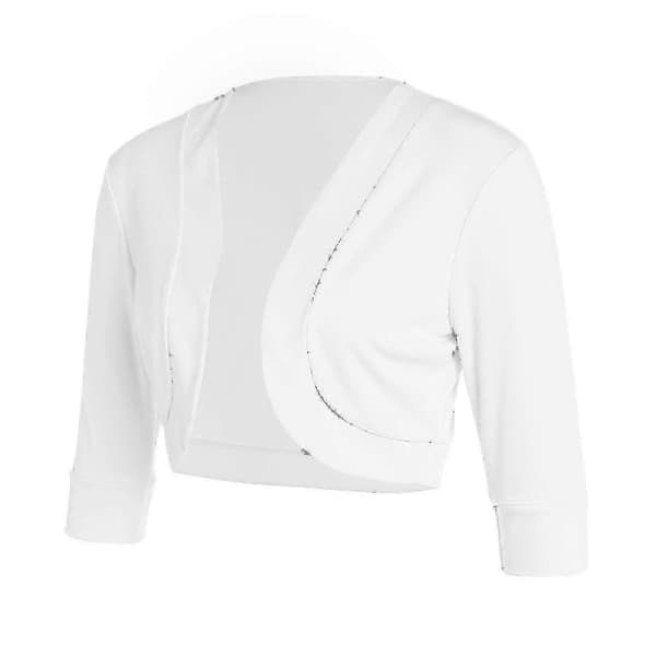 Sommerstroppetopp med åpen front for kvinner i mykt stoff White S